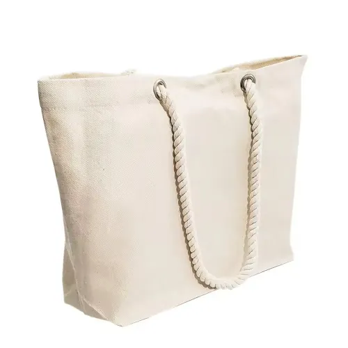 Reusable large tote bag lady