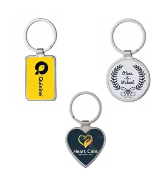 Custom metal company logo keychain
