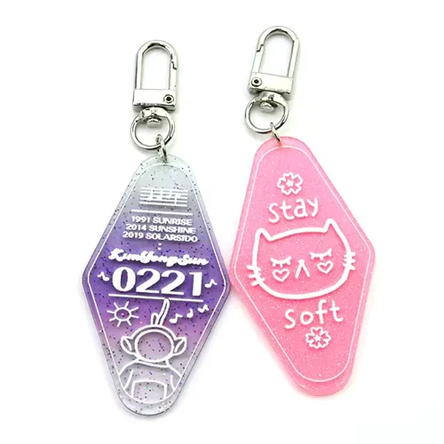Custom logo acrylic keychain for marketing