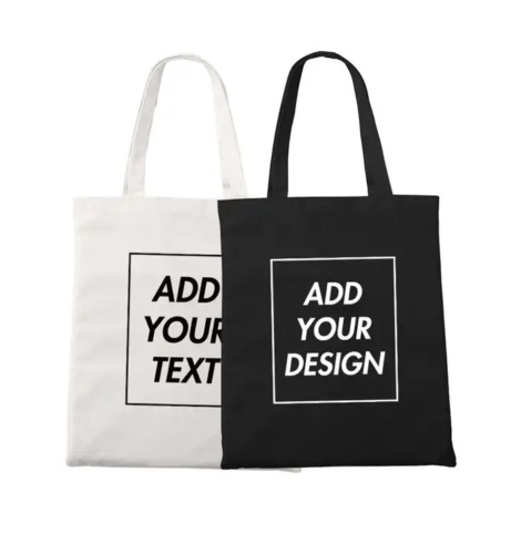 Simple canvas cotton tote bag