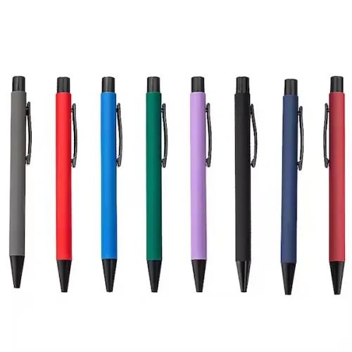 Plastic promotional Matt rubber paint ballpoint pen