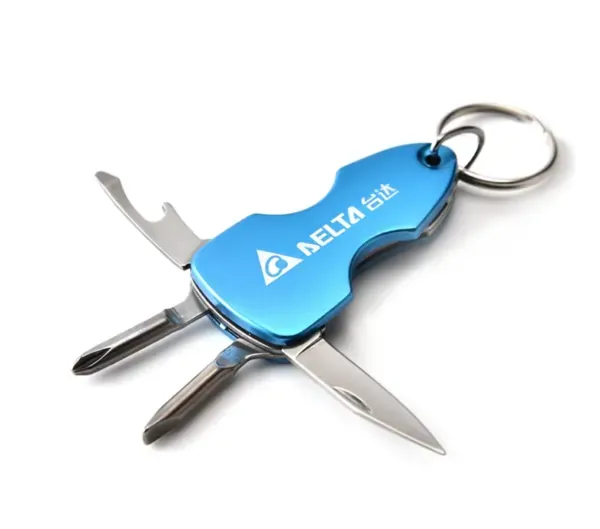 Mini multifunctional knife with keyring