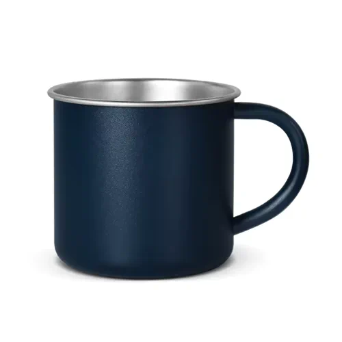 14oz Stainless Steel coffee mug curled edge