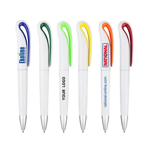 Plastic promotional glossy ballpoint pen