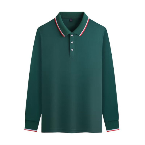 Custom stylish collar long sleeve polo shirt 