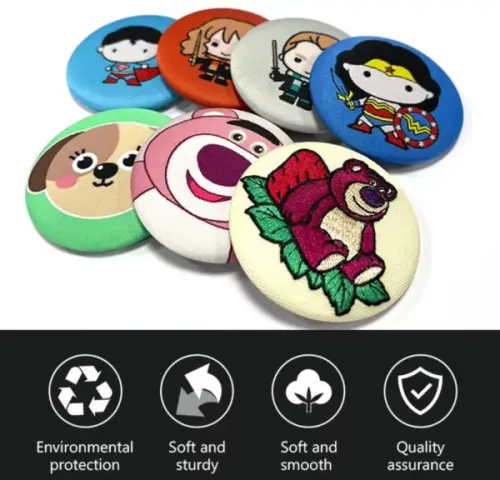 Embroidered Fabric Metal Badge