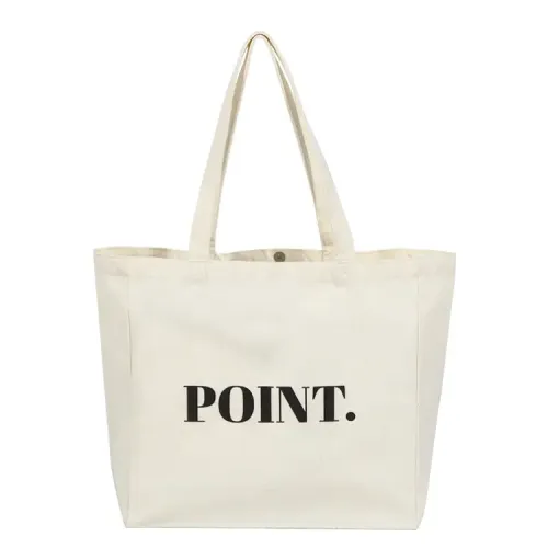 Cotton canvas shopping tote bag