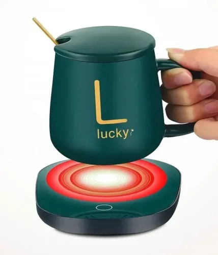 Temperature control ceramic smart coffee mug warmer