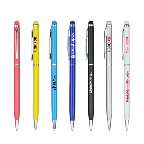 Slim body advertising metal roller pen