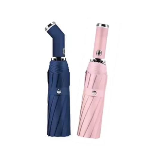 Custom fold umbrella with flashlight handle- 018