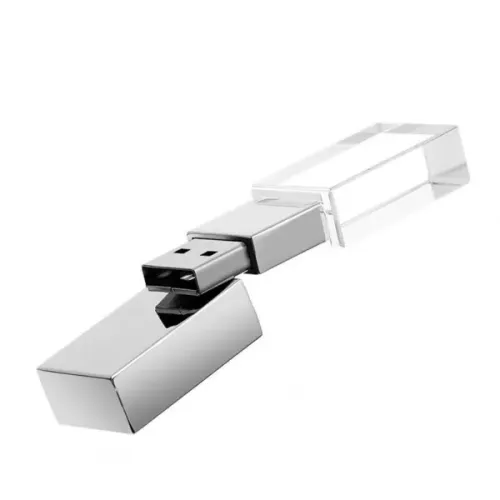 Crystal laser engrave USB flash drive